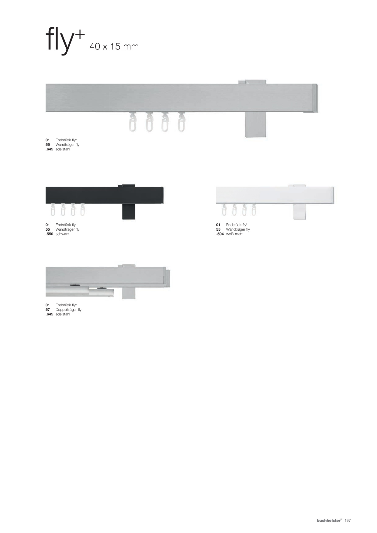 Fly 40 x 15 Wandbefestigung 2 Auswahl